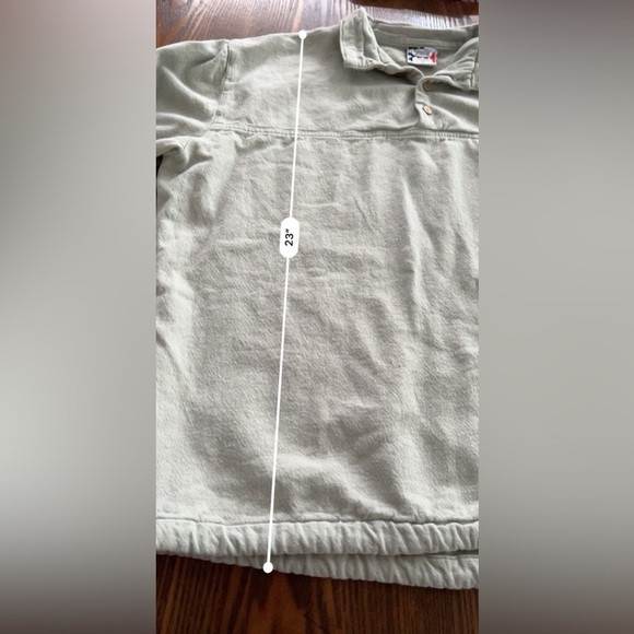 Drawstrings of Malibu green 1/4 Button pullover Shirt women’s M Travel coastal - Picture 7 of 15